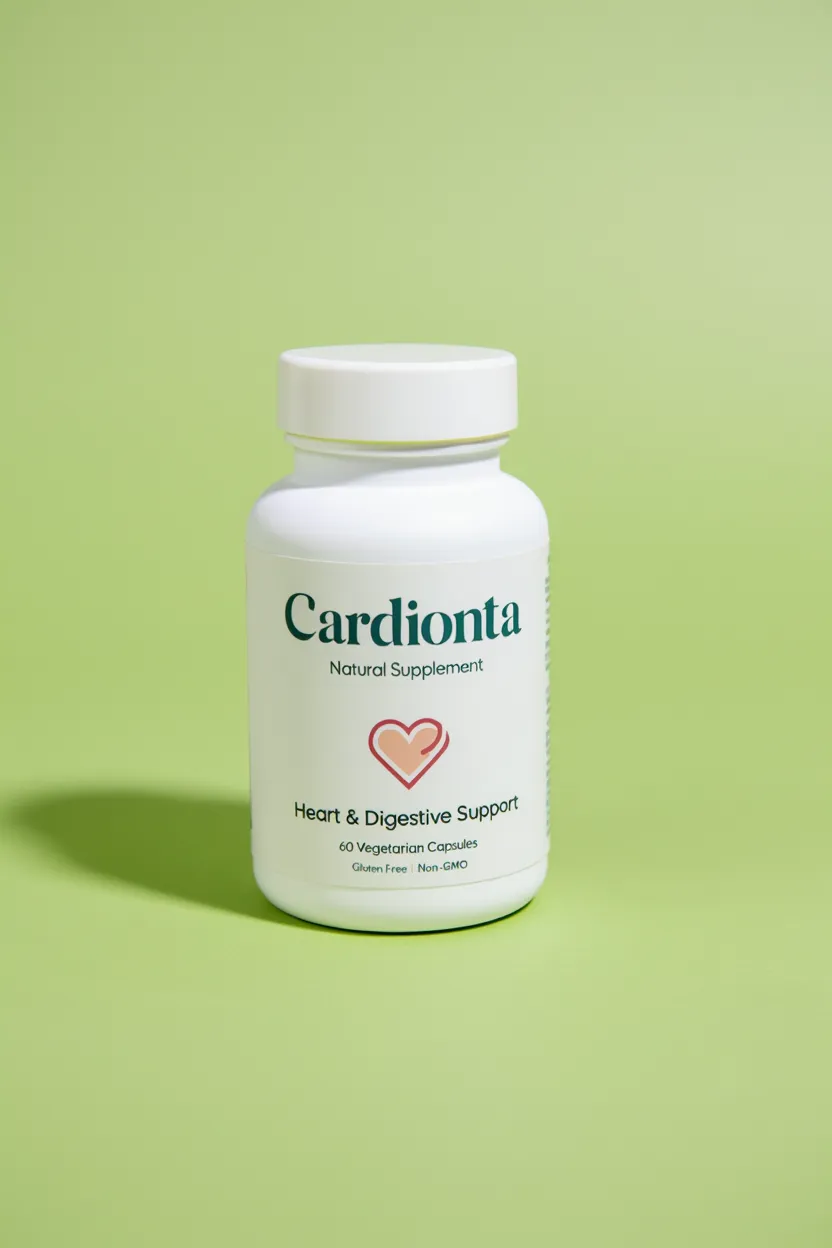Cardionta natural supplement package containing 60 capsules for heart and digestive support